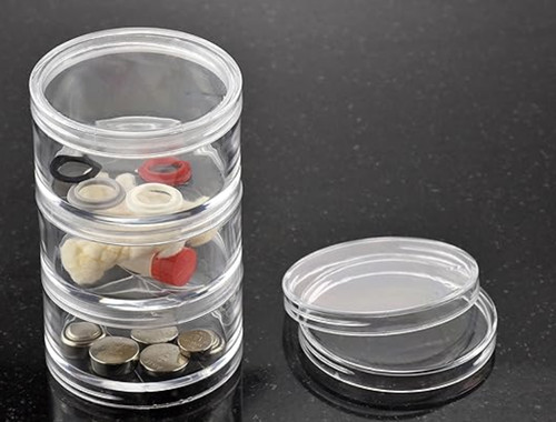Each stacking round - round, plastic