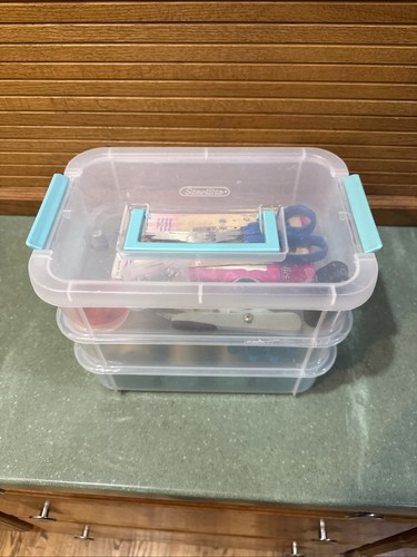 Sterilite teal clear stacking - sterilite,