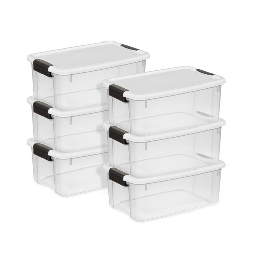 Sterilite clear plastic - 18, qt