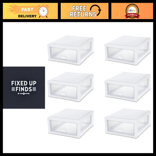 Clear plastic stacking storage - clear,