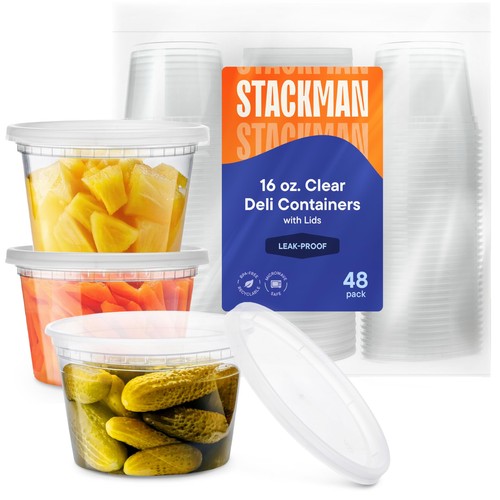 Stack man deli - man, containers