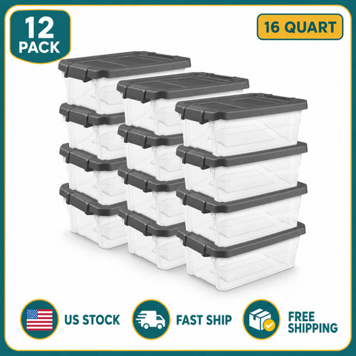 Sterilite clear plastic - sterilite, 16